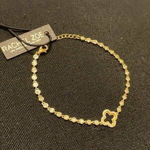 Rachel Zoe Sterling Silver Gold Clover bracelet